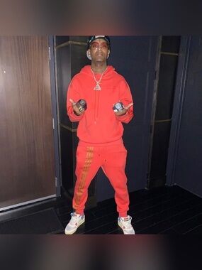 ADIDAS x IVY PARK 3 Stripe Jogger Sweatpants Salmon/Coral Gold Size XL